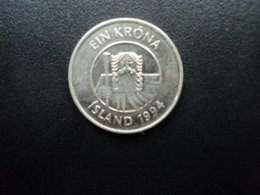 ISLANDE : 1 KRONA   1994    KM 27a      SUP+ - Islande