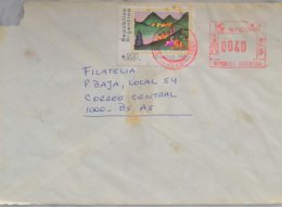 1989 Argentina - Navidad 200  Ema Meter 0040 - Used Stamps On Cover - Storia Postale