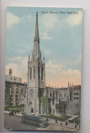 NEW YORK CITY - NY USA - Grace Church - Tramway - Colorisée - Animée - Kerken