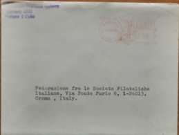 1988 Cuba - Habana Permiso No.26    30.0 - EMA Meter Used Stamp On Cover To Italy - Lettres & Documents