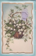 Carte Postale Ancienne , Muguet Porte Bonheur Avec Noeud En Tissus - Autres & Non Classés