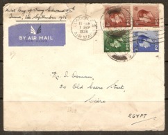 Great Britain  1936 1st September First Day Cover To Cairo   Grubby Along Top Edge - ....-1951 Pre-Elizabeth II