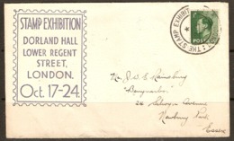 Great Britain  1938 19th October 1/2d Stamp Exhibition Postmark - ....-1951 Vor Elizabeth II.