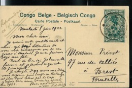 Carte N° 61 Vue: 85  KAMBOVE Les Mines   Obl.   Matadi 08/06/1922  Pour Bruxelles - Postwaardestukken