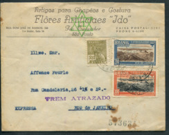 Sao Paulo 1937 Flôres Artificiaes Ido Twiaschor Expressa Rio De Janeiro Judaica? - Covers & Documents