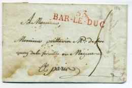 53 BAR LE DUC ( En Rouge 42x11) / Dept De La Meuse / 1814 - 1801-1848: Précurseurs XIX
