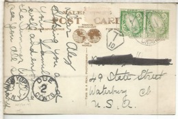IRLANDA TP A USA TASADA POSTAGE DUE 1932 - Storia Postale