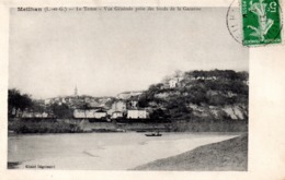 CPA Meilhan 47. Le Tertre. Vue Générale Prise Des Bords De La Garonne, 1913 - Meilhan Sur Garonne