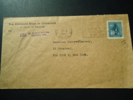 CANADA 1957 COVER  CANADIAN BANK - Enveloppes Commémoratives