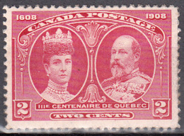 CANADA   SCOTT NO. 98   MINT HINGED    YEAR  1908 - Nuevos