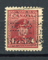 CANADA -   N° Yt 206 Obl. PERFORÉ " OHMS " - Perfins