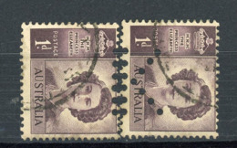 AUSTRALIE -   N° Yt 155 Obl. PERFORÉ " K " ENTRE 2 TIMBRES - Perforadas