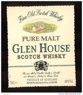 Etiquette De Scotch  Whisky  -  Glen House  -  Ecosse - Whisky