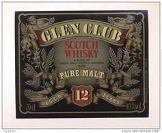 Etiquette De Scotch  Whisky  -  Glen Club  -  Ecosse - Whisky