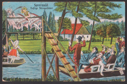 Spreewald Lustige Sängerfahrt, SoSt. BURG 1926, Kahnfahrt Spaßkarte - Burg (Spreewald)