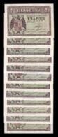 España Colección 1 Peseta Burgos Abril 1938 Pick 108 Todas Las Series SC UNC - 1-2 Peseten