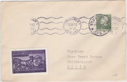 SWEDISH PHILATELISTIC ASSOCIATION LABEL ON COVER SWEDEN SUEDE SCHWEDEN 1943 - Fehldrucke