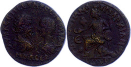 Moesien, Markianopolis, Æ-Pentassarion (11,70g), 193-211, Septimius Severus Und Julia Domna. Av: Beider Büsten Einander  - Röm. Provinz