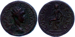 Makedonien, Pella, Colonia, Æ (10,98g), 238-244, Gordianus III..Av: Büste Nach Rechts, Darum Umschrift. Rev: Thronende F - Provincie