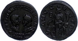 Moesien, Odessos, Æ-Pentassarion (13,58g), 241-244, Gordianus III. Mit Tranquillina. Av: Beider Büsten Einander Gegenübe - Röm. Provinz