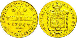 10 Taler, Gold, 1799, Karl Wilhelm Ferdinand, Welter 2894, Fb. 725, Ss-vz.  Ss-vz - Sonstige & Ohne Zuordnung