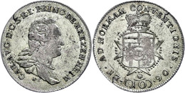 10 Kreuzer, 1790, Karl August, Mannheim, Schrötlingsfehler, Ss. Los 628 Der 65. Auktion UBS, Schweiz, 2006.  Ss - Sonstige & Ohne Zuordnung