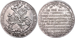 Taler, 1678, Johann Georg II., Zinnaischer Fuß, Auf Die Verleihung Des Hosenbandordens Und Das St.-Georg-Ordensfest, Dav - Sonstige & Ohne Zuordnung