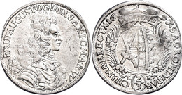 2/3 Taler, 1697, Friedrich August I., Dresden, Kahnt 111, Kohl 351, Dav. 817, Gereinigt, Ss.  Ss - Sonstige & Ohne Zuordnung