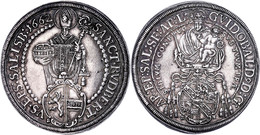 Taler, 1662, Guidobald Graf Von Thun Und Hohenstein, Zöttl 1800, Dav. 3508, Kl. Kr., Felder Teilweise Bearbeitet, Vz.  V - Altri & Non Classificati