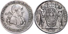 1/2 Taler, 1791, Karl Friedrich, AKS 51, J. 20, Fischer 587, Ss-vz.  Ss-vz - Sonstige & Ohne Zuordnung