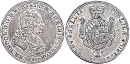 Taler, 1737, Karl Rudolf, Münzmeister Johann Friedrich Breuer, Ebner 14, Dav. 2851, Kratzer, Rändelungsfehler, Ss-vz.  S - Andere & Zonder Classificatie