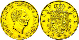 5 Taler, Gold, 1845, Ernst August, AKS 93, J. 124, F. Vz.  Vz - Sonstige & Ohne Zuordnung