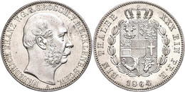 Taler, 1864, Friedrich Franz II., AKS 38, J. 58, Kl. Rf., F. Vz. - Andere & Zonder Classificatie