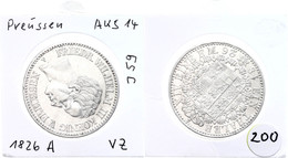 Taler, 1826, A, Friedrich Wilhelm III., AKS 14, J. 60, Kl. Rf., F. Vz., Katalog: J.60 - Andere & Zonder Classificatie