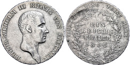 Taler, 1813, B, Friedrich Wilhelm III., AKS 11, J. 33, Ss.  Ss - Autres & Non Classés