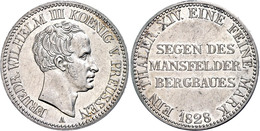 Taler, 1828, Friedrich Wilhelm III., AKS 16, J. 61, Kl. Rf., Ss-vz.  Ss-vz - Autres & Non Classés