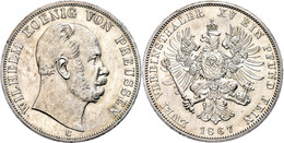 Doppeltaler, 1867, C, Wilhelm I., AKS 96, J. 97, Kratzer, Kl. Rf., Avers Ss-vz, Revers Vz - Altri & Non Classificati