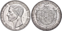 Doppeltaler, 1855, Carl Alexander, AKS 32, J. 536, Wz. Rf., Ss-vz.  Ss-vz - Altri & Non Classificati