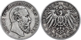 2 Mark, 1891, Ludwig IV., Ss, Katalog: J.70 Ss - Altri & Non Classificati