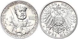 2 Mark, 1908, Wilhelm Ernst Zur 350-Jahrfeier Universität Jena, Vz-st., Katalog: J.160 Vz-st - Andere & Zonder Classificatie