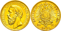 20 Mark, 1873, Friedrich I., Kl. Rf., Ss., Katalog: J. 184 Ss - Autres & Non Classés