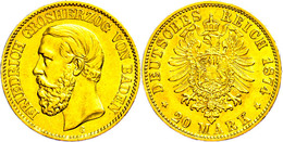 20 Mark, 1874, Friedrich I., Kl. Rf., Ss., Katalog: J. 187 Ss - Other & Unclassified