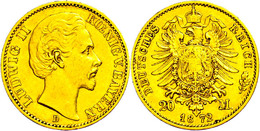 20 Mark, 1872, Ludwig II., Kl. Rf.,, Ss., Katalog: J.194 Ss - Altri & Non Classificati