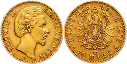 10 Mark, 1878, Ludwig II., Kl. Rf., Ss., Katalog: J.196 Ss - Autres & Non Classés