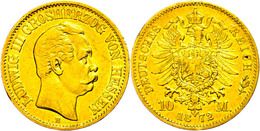 10 Mark, 1872, Ludwig III., Kl. Rf., Ss., Katalog: J. 213 Ss - Other & Unclassified