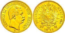 10 Mark, 1873, Ludwig III., Wz. Rf., Ss., Katalog: J. 213 Ss - Sonstige & Ohne Zuordnung