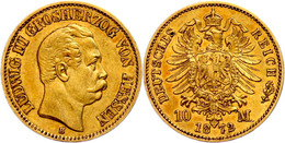 10 Mark, 1872, Ludwig III., Ss., Katalog: J.213 Ss - Other & Unclassified