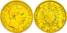 20 Mark, 1872, Ludwig III., Kl. Rf. Und Kr., Ss., Katalog: J.214 Ss - Sonstige & Ohne Zuordnung