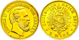 5 Mark, 1877, Ludwig IV., Rand Stellenweise Bearbeitet, Vz. Mit Aktueller Kurz-Expertise Guy Franquinet., Katalog: J.218 - Other & Unclassified