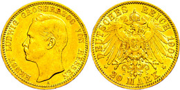 20 Mark, 1899, Ernst Ludwig, Wz. Rf., Ss-vz., Katalog: J.225 Ss-vz - Other & Unclassified